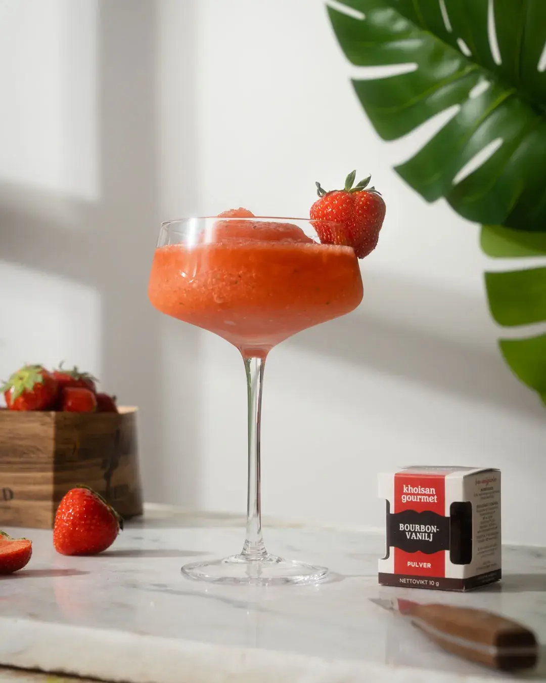 Frozen strawberry daiquiri med vanilj