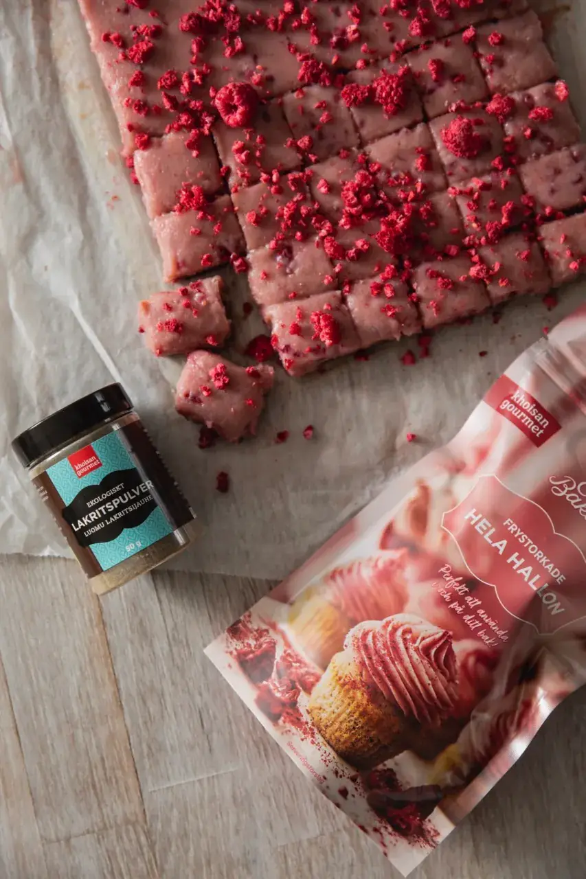 Hallon & lakritsfudge