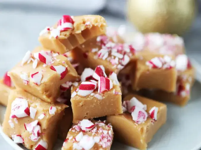 Mintfudge med polkatopping