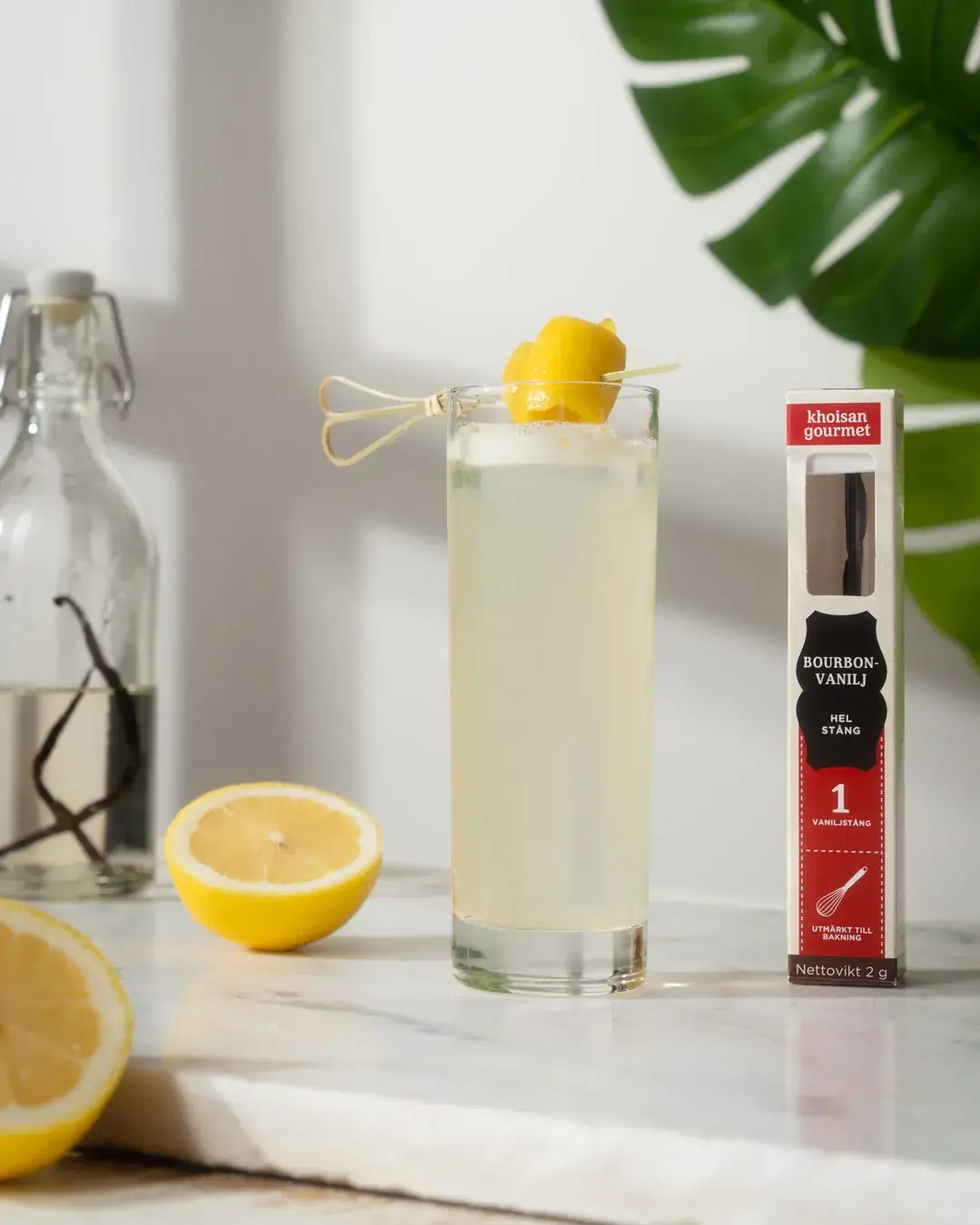 Tom Collins med fläder & vanilj